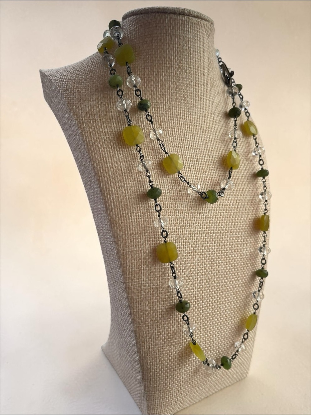Silpada Multi-Stone Sterling Silver Long Statement Necklace